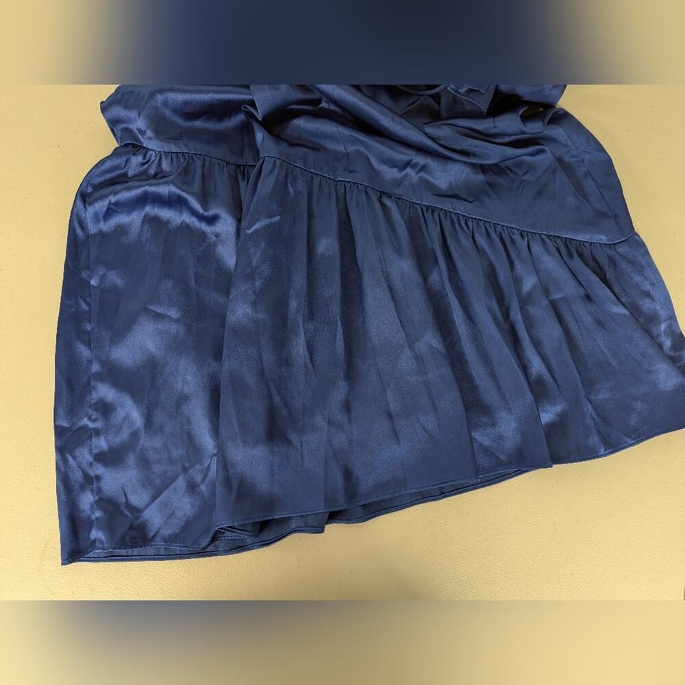 New Buddy Midi Dress Allina Liu sz10 royal blue silky satin midi long strappy - Picture 8 of 8